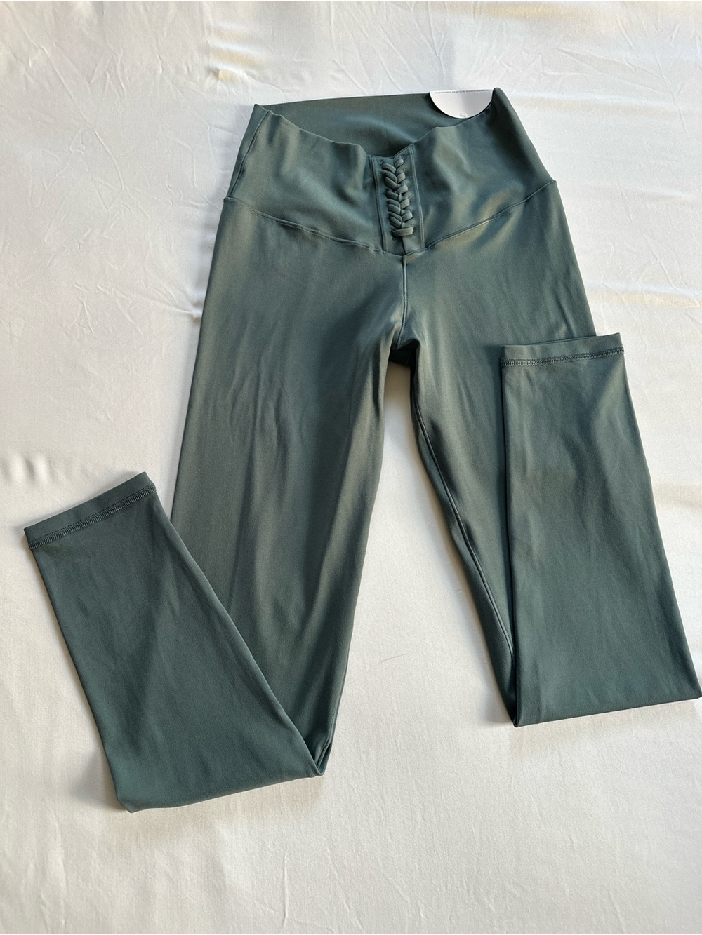 Offline by Aerie Real Me Lace Up 7/8 Leggings Olive Green High Rise | M Long NWT